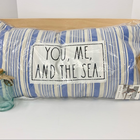⚓️ RARE Rae Dunn NWT You Me & the Sea Coastal Accent Pillow - Picture 2 of 11